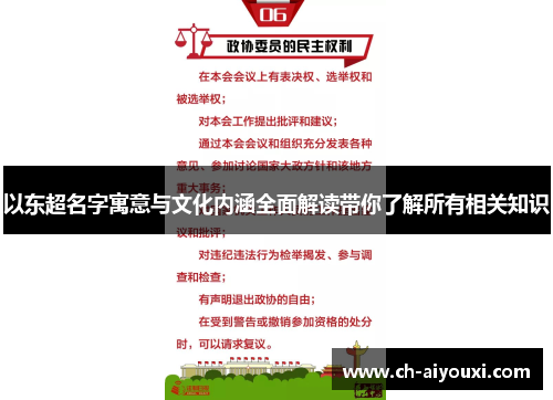 以东超名字寓意与文化内涵全面解读带你了解所有相关知识